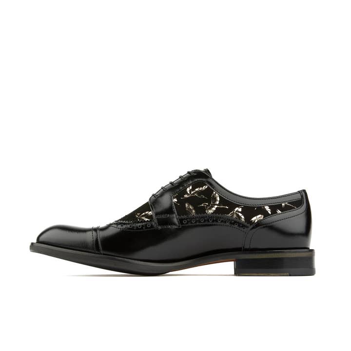 Embassy London – wholesale Oxford shoes – Men′s – Orlando - Black & Gold