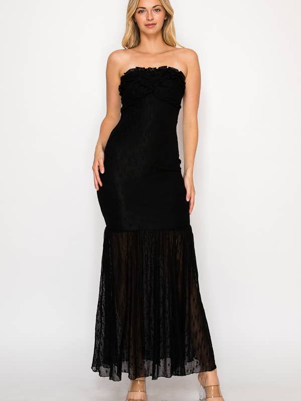 WH4056 SOLID OFF SHOULDER MAXI DRESS for wholesale by Miss Avenue