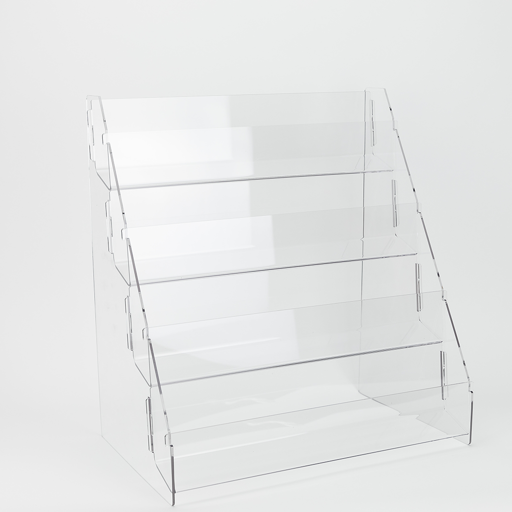 Chez Gagné – wholesale Retailer display – Paper & novelty – Greeting Card Display Rack - Acrylic Counter Rack - Filled2