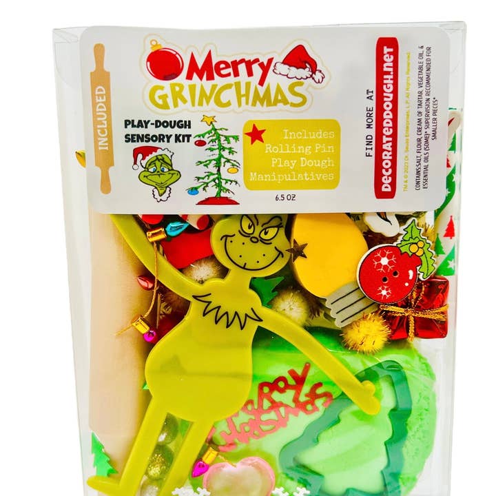 Grinch Sensory Play Dough Kit for wholesale by Decorated Dough