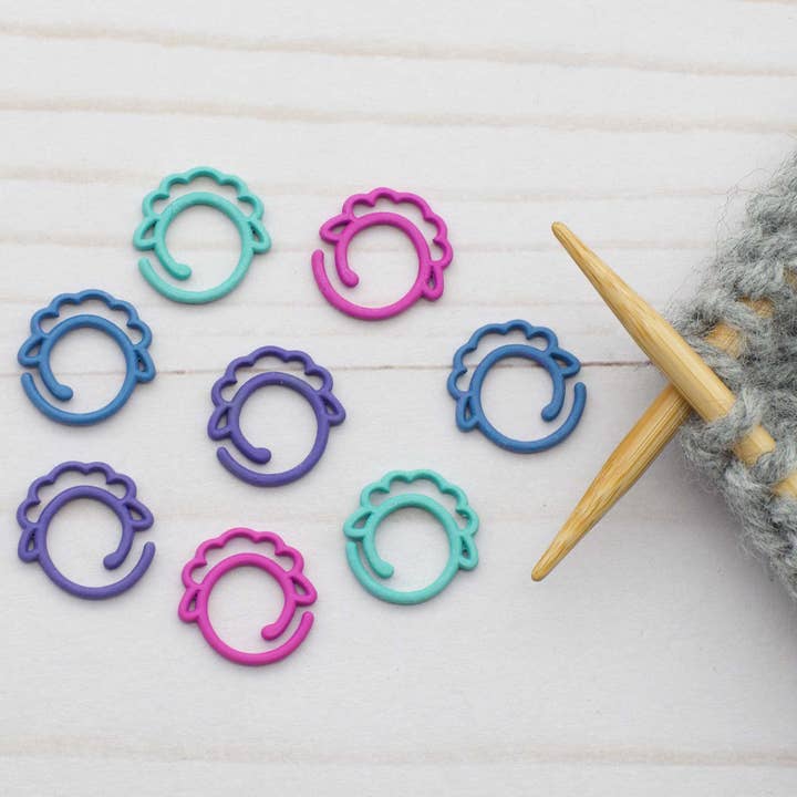 Fox & Pine Stitches - Wholesale Knitting/Crochet Supplies - Colorful Sheep Split Ring | Stitch Markers