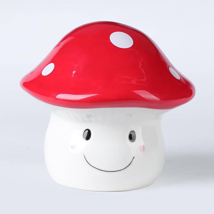 Truu Design - Wholesale Money/Piggy Bank - Happy Mushroom Money Bank6"Dx5.5"H0
