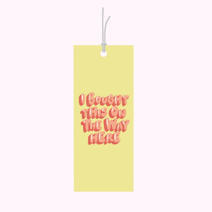 Bought this on the way here - Yellow Birthday Gift Tag for wholesale by BAD ON PAPER