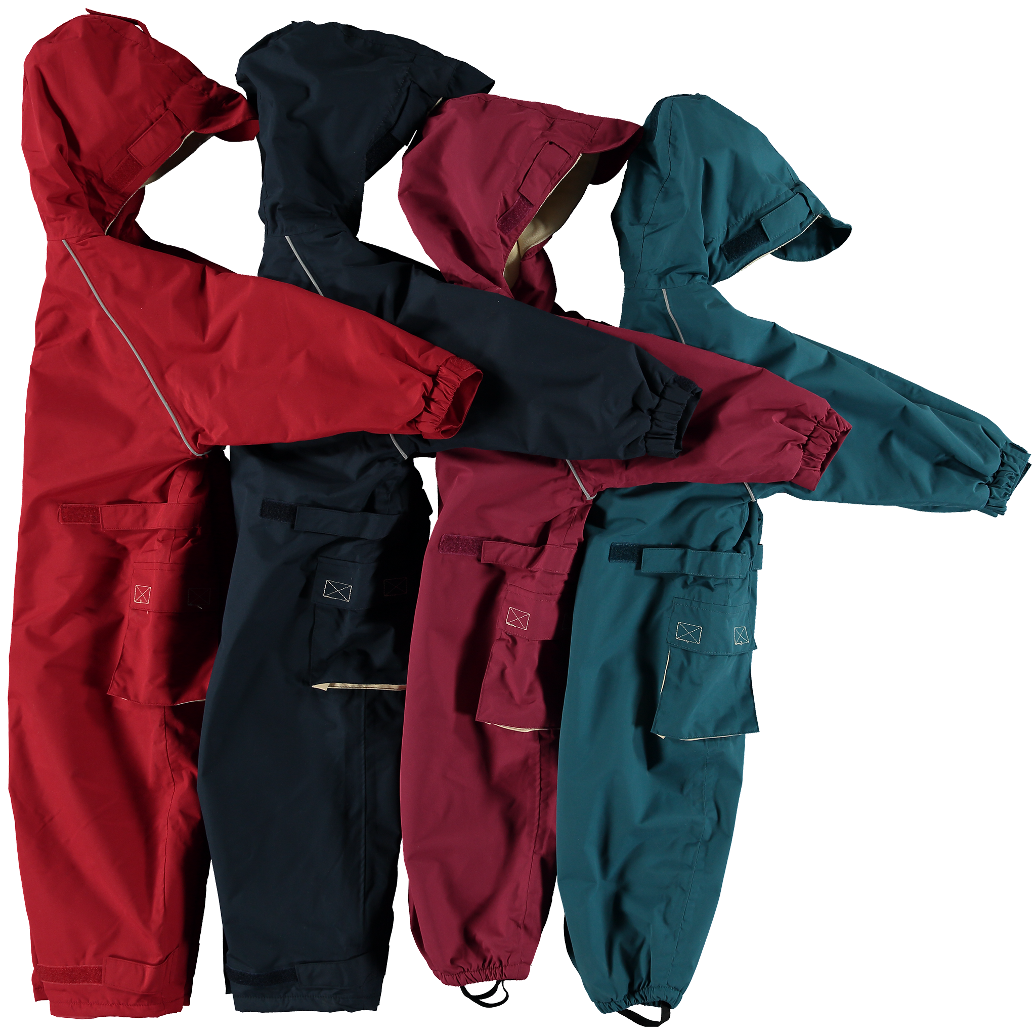 Hippychick – wholesale Rain suit – Kids – HC Waterproof All In One Fiesta Red 12-18 Months4