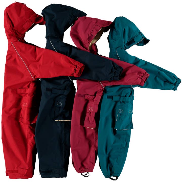 Hippychick – wholesale Rain suit – Kids – HC Waterproof All In One Fiesta Red 12-18 Months4