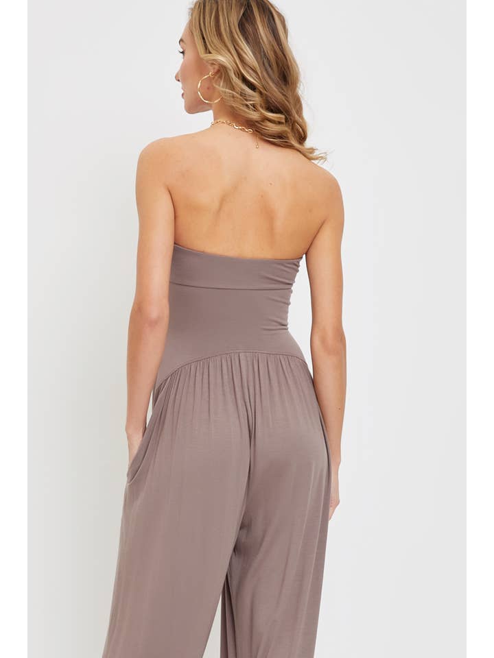 Sweet Lovely by Jen - Wholesale Jumpsuit - Women's - TUBE JERSEY DROP-WAIST ONE-PIECE JUMPSUIT9