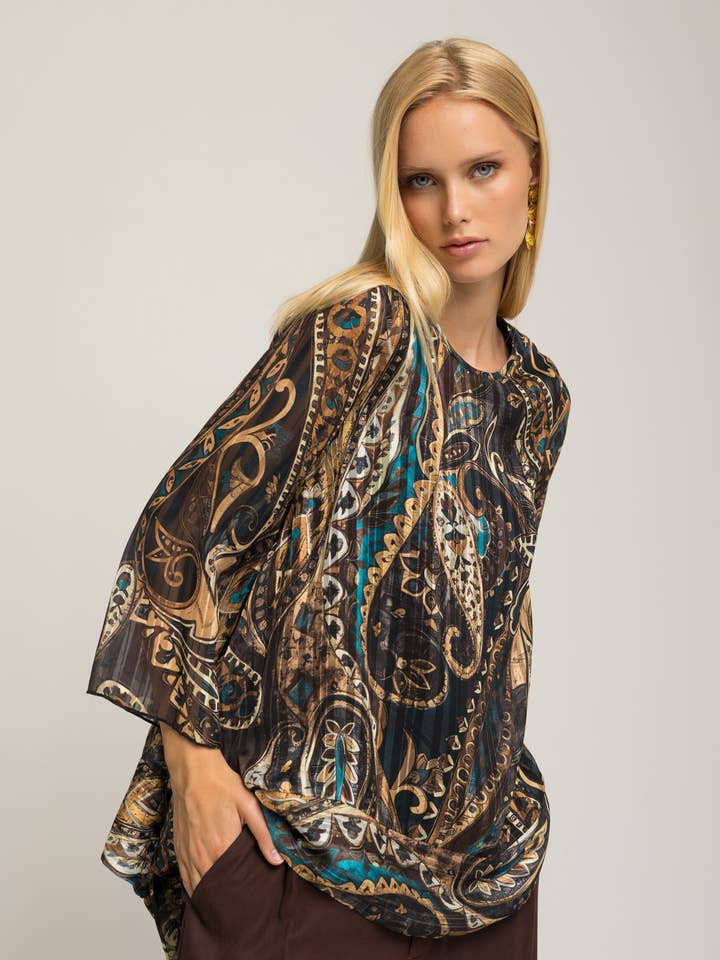 Adelia paisley print blouse for wholesale by NIZA