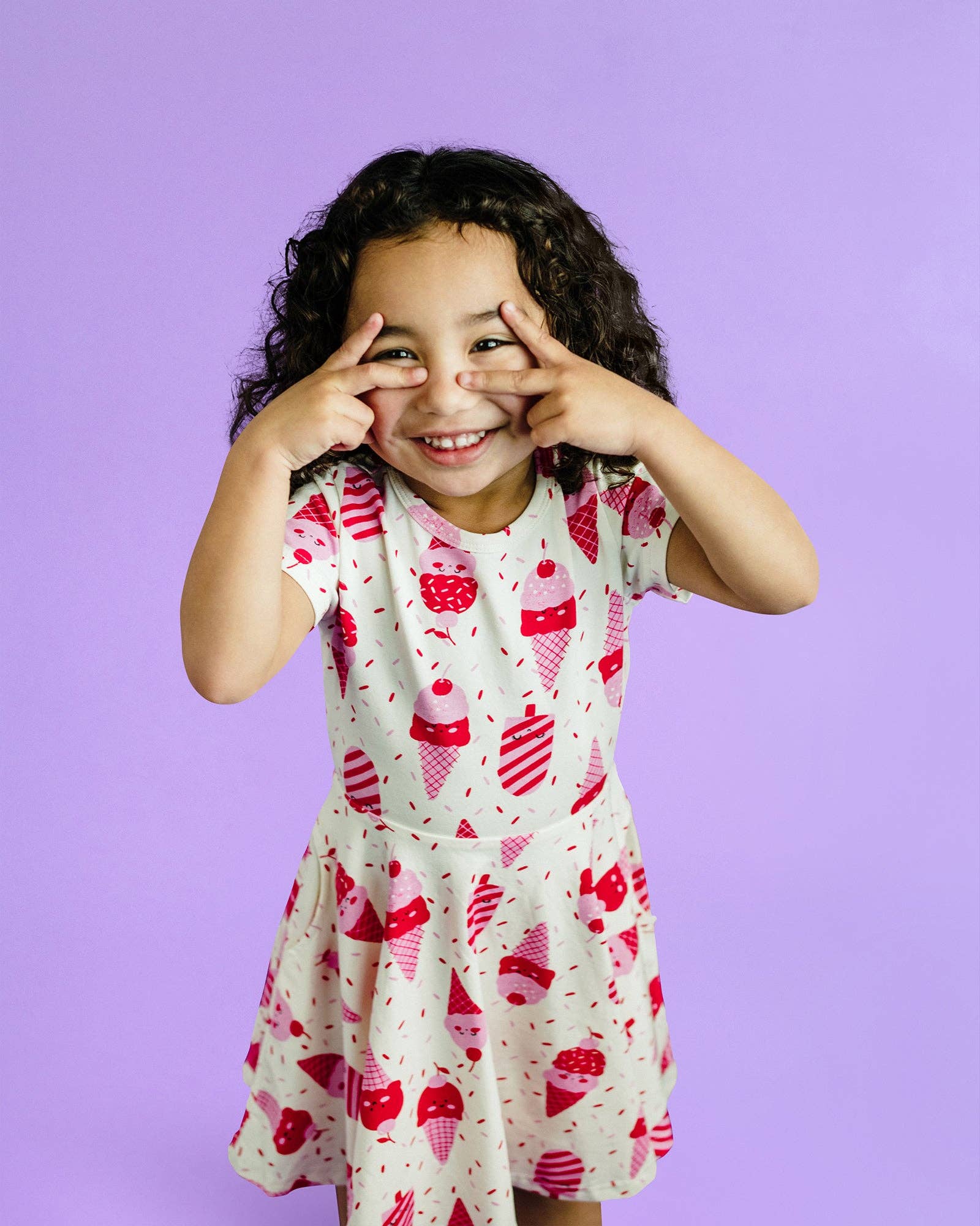 ICE CREAM CHERRY SHORT SLEEVE WAISTED DRESS for wholesale on Faire3