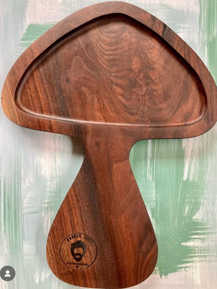 Mushroom Serving Tray for wholesale by The Nest Creative Arts Studio