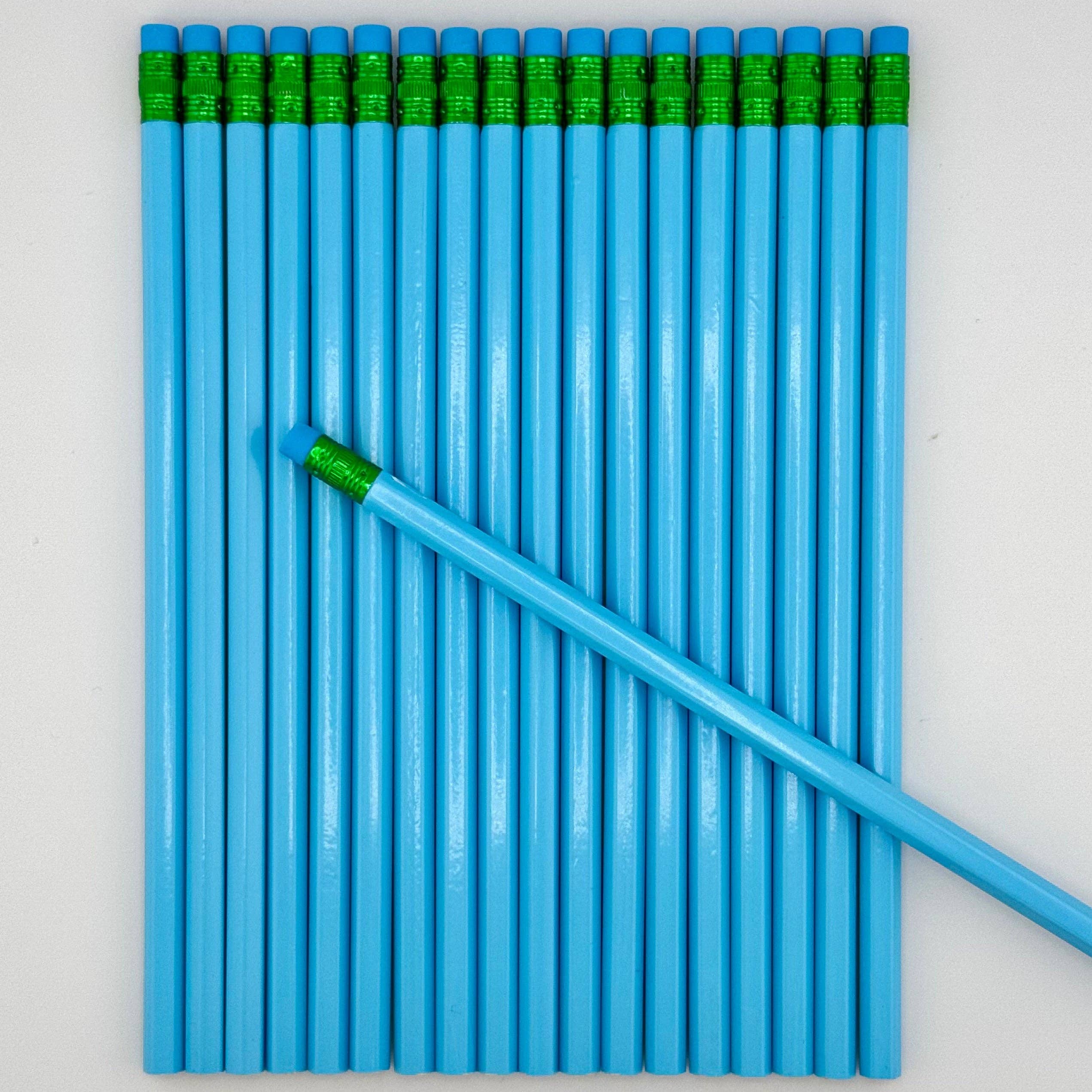 Kahn Creations -  Sensory Friendly and Custom Products – wholesale Pencil – Blue Vibrant Personalized Pencils Pack1