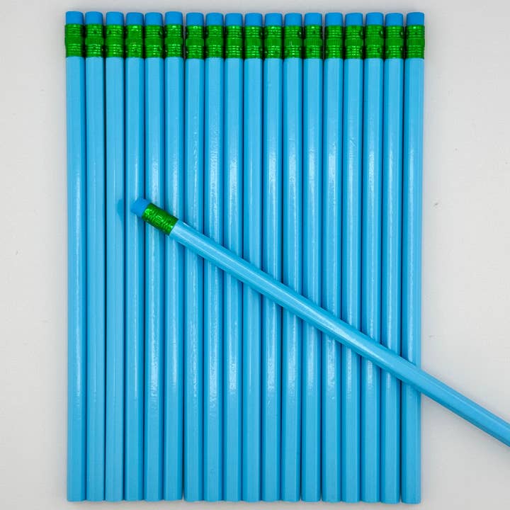 Kahn Creations - Sensory Friendly and Custom Products – wholesale Pencil – Blue Vibrant Personalized Pencils Pack1