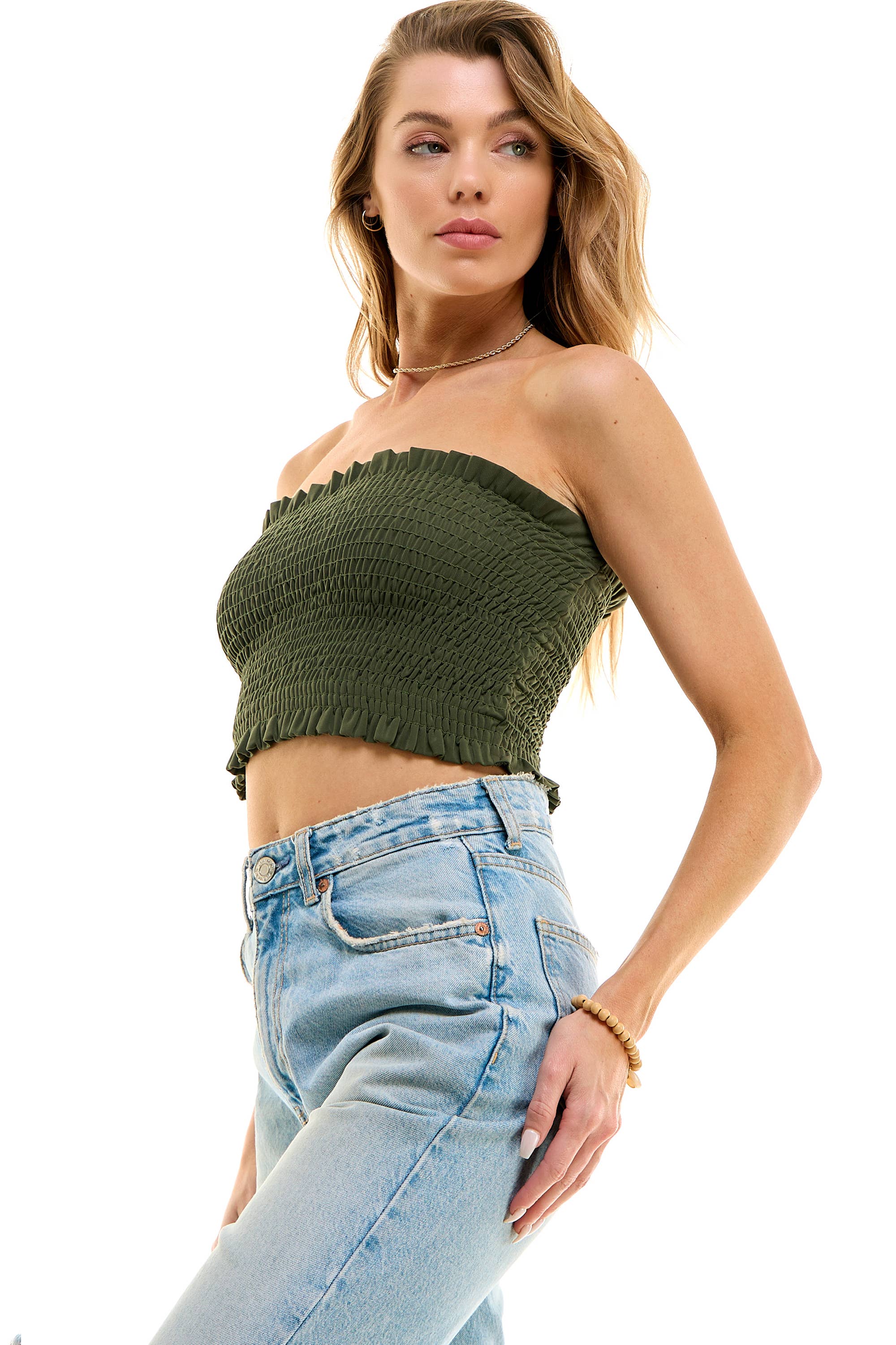 LOVING PEOPLE - Vendita all'ingrosso Camicetta - Donna - Crop top smock16