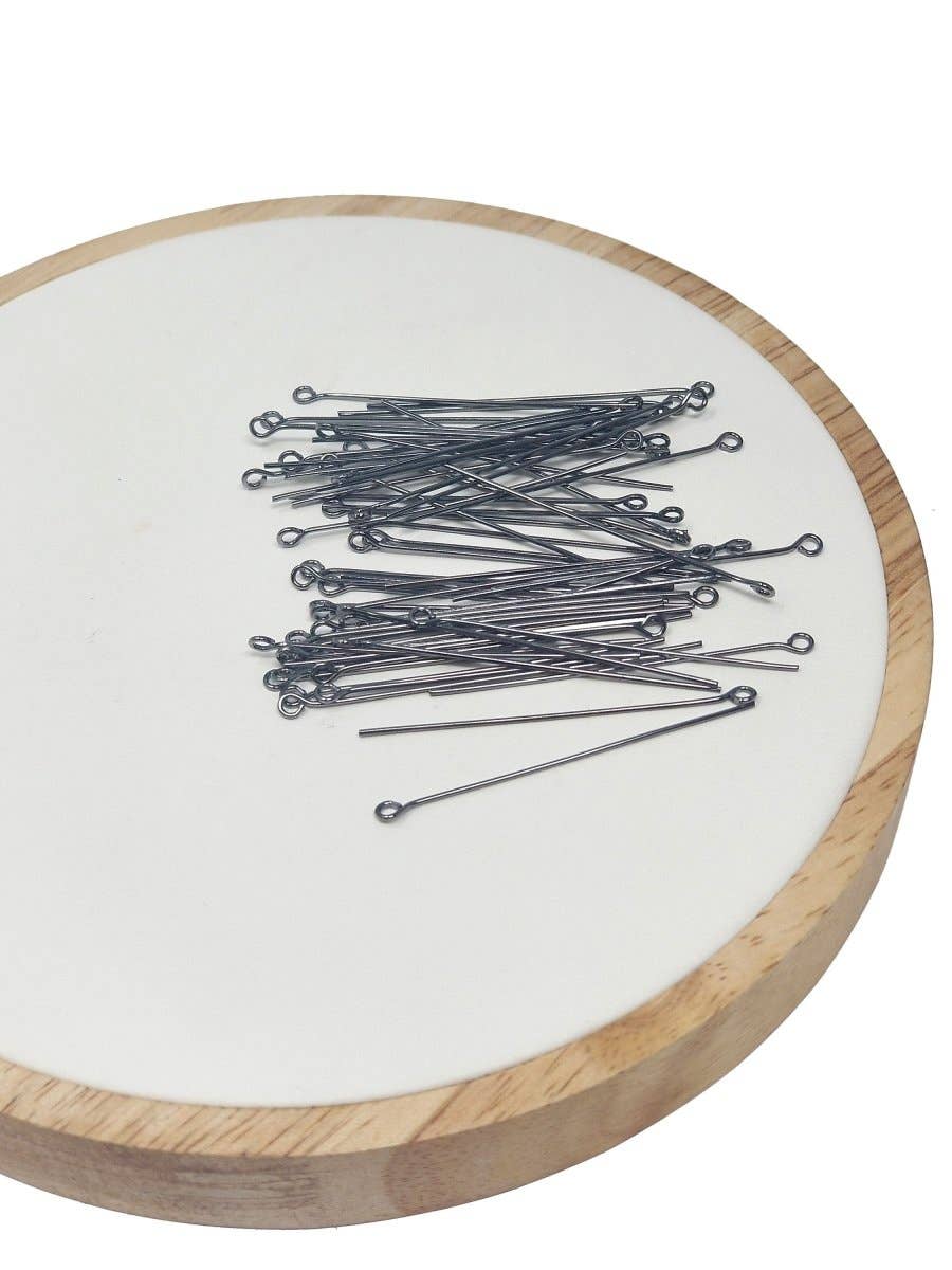 Aim Eternal - Wholesale Craft Supplies - Gold Eye Pin Open Eyepins Headpins 0.5mm (24 Gauge) by 25, 35, 45mm Jewelry Making Craft Supply DIY Finding L-548 L-554 L-5551