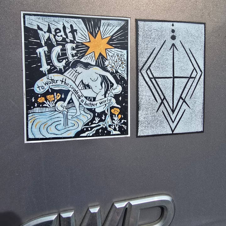 Fendywitch Designs - Wholesale Sticker - Melt ICE Vinyl Sticker for Immigrant Rights 1