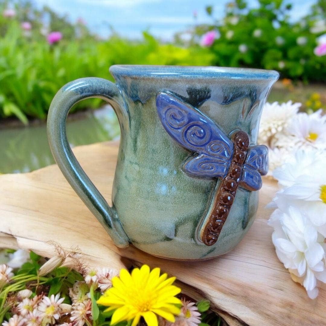 MudWorks Pottery - Wholesale Coffee Mug - Dragonfly Mug1