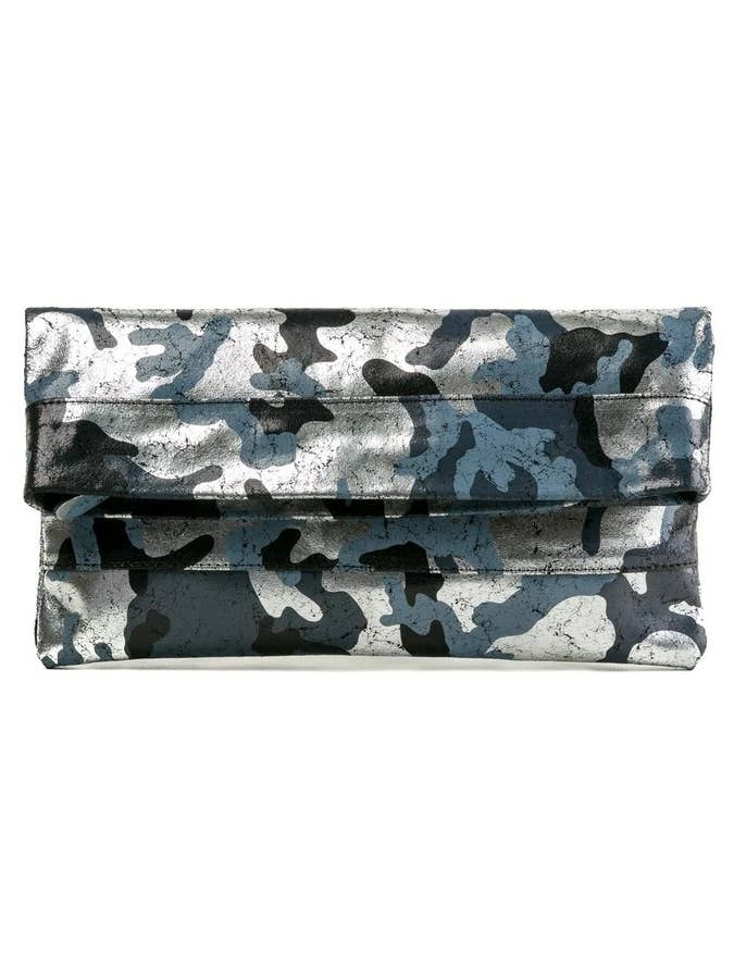 Embreagem Crossbody Mollie - Camuflagem Prata Preta por atacado de CoFi Leathers