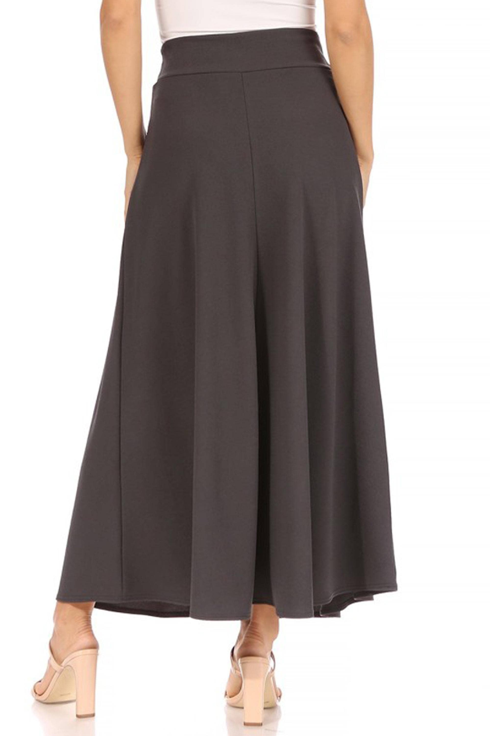 MOA COLLECTION - Wholesale Skirt - Women's - Women's Casual Solid Flare A-line Long Skirt11