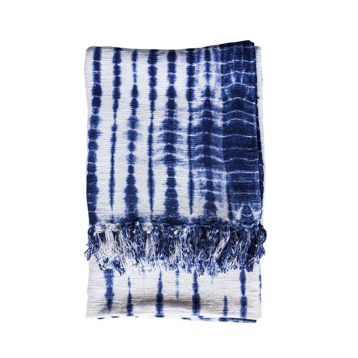 Blue Ocean Traders - Wholesale Throw Blanket - Tesuji Shibori Style Slub Cotton Throw
