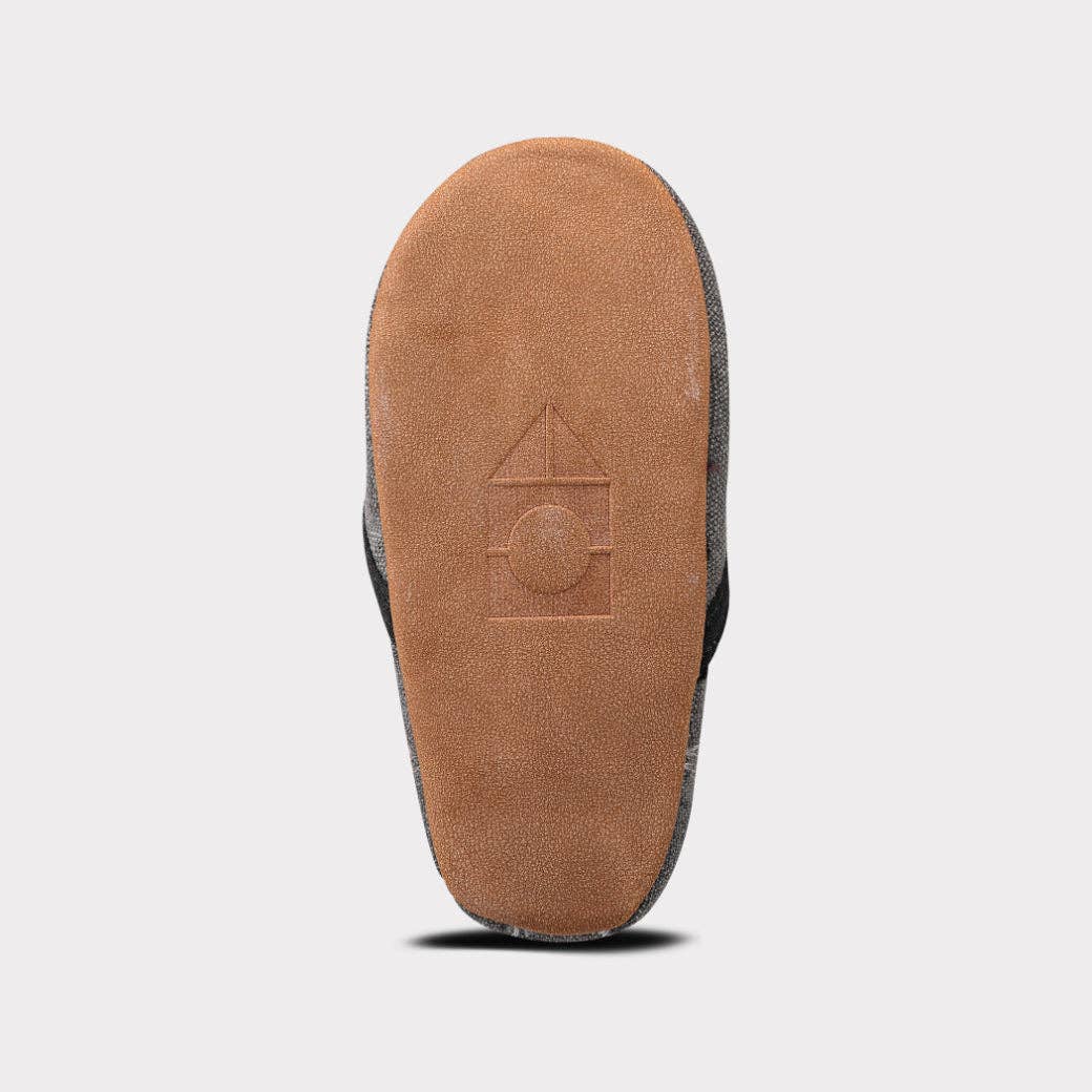 Charcoal Brown Rascal Soft Sole Boys Slip-On Crib Shoe for wholesale on Faire8