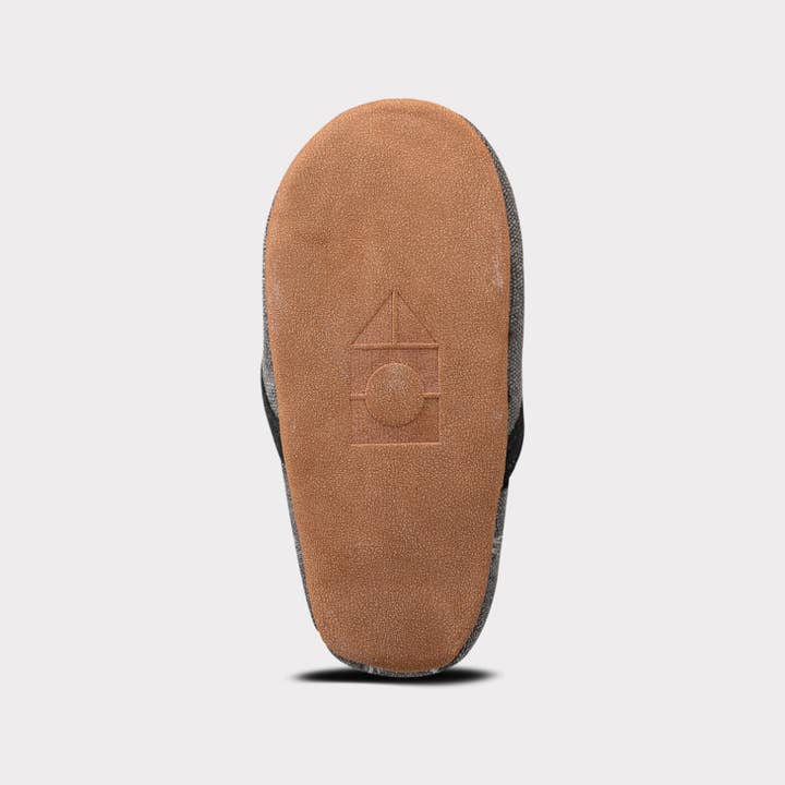 Charcoal Brown Rascal Soft Sole Boys Slip-On Crib Shoe for wholesale on Faire8