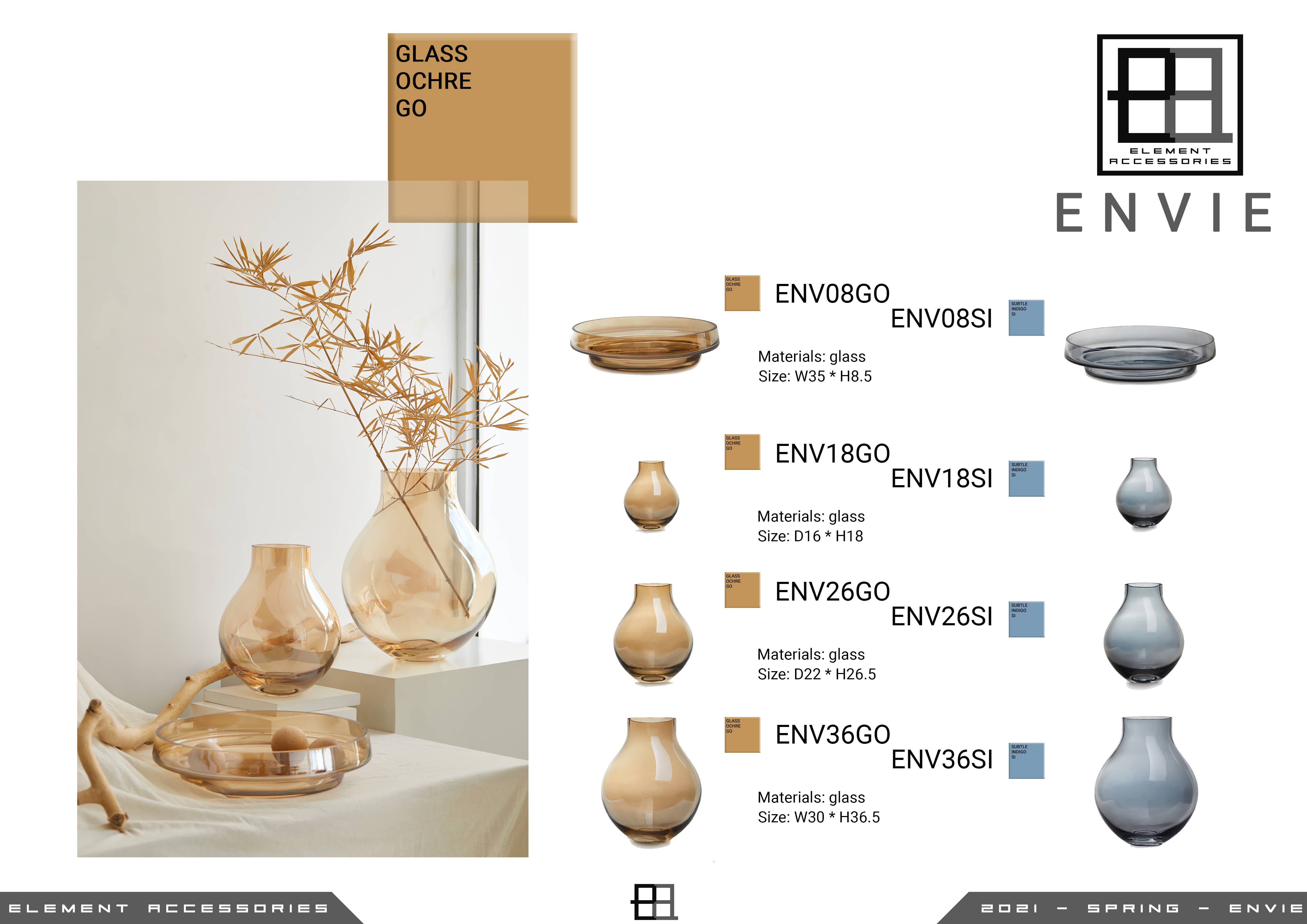 Element Accessories EU - Wholesale Vase - glass vase in bulb shape, Luxury Edition: ENVIE  18GO1