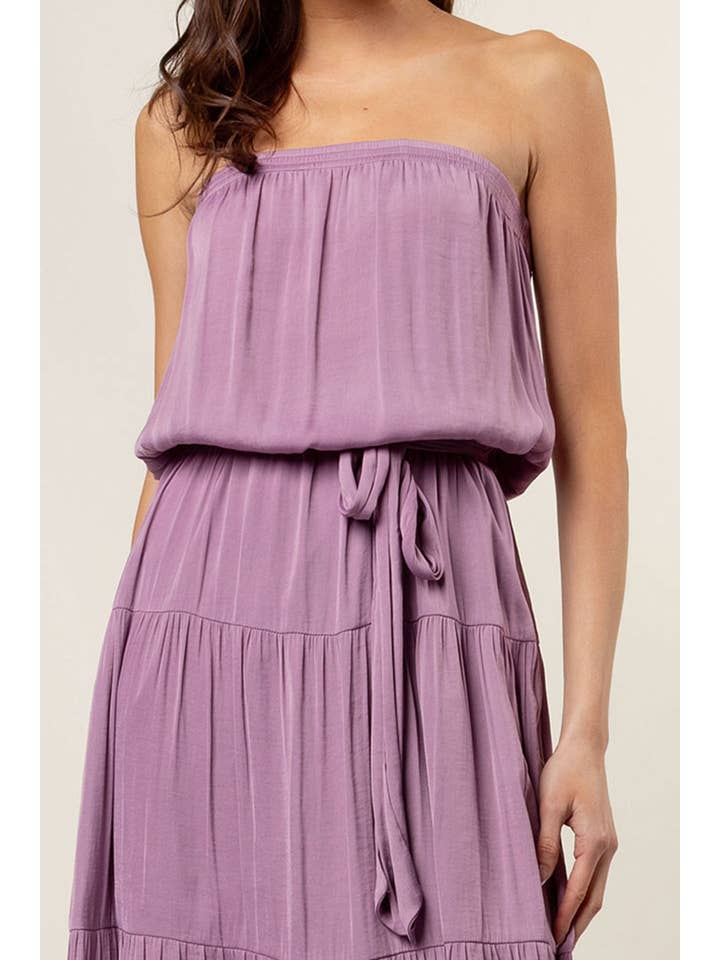 Naked Zebra - Wholesale Dress - Women's - Maxi Tiered Tube Dress With Elasticized Waist