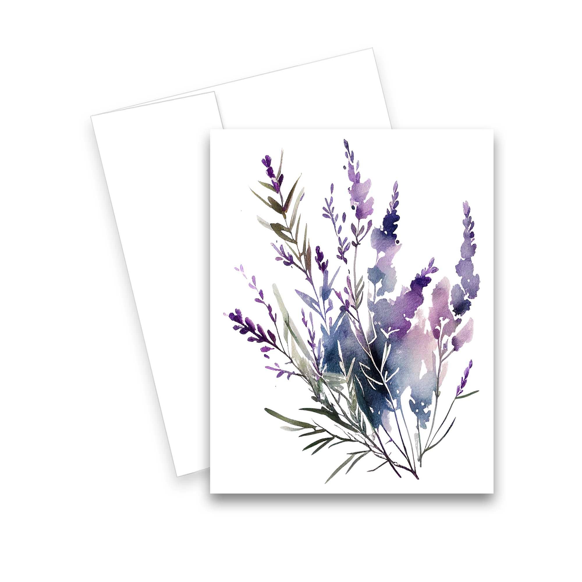 Aria Rae - Wholesale Stationery/Notecard Set - Assorted Lavender Greeting Cards, Set of 6, Blank Notecards3