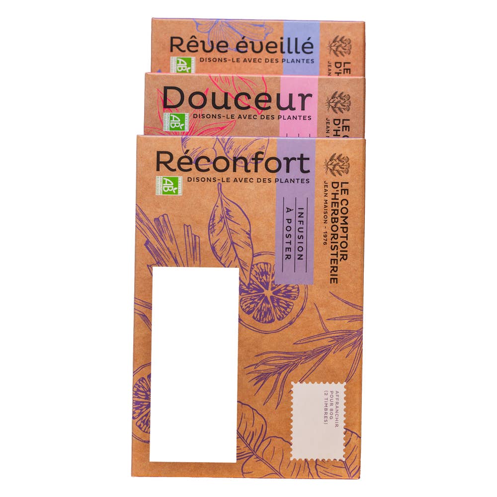 LE COMPTOIR D'HERBORISTERIE - Vendita all'ingrosso Tisane salutari e depurative - Infuso biologico « Rêve Awakened » 20 g da inviare come cartolina3