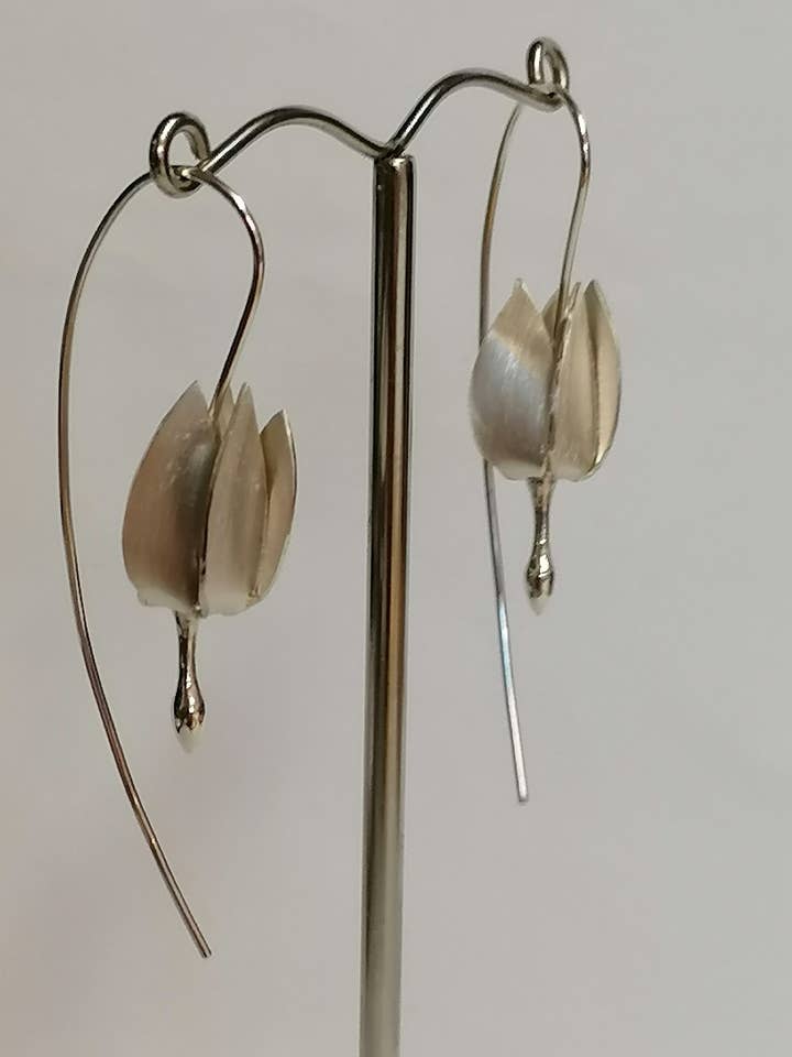 Bonneville Shooting Star Ear Rings (Primula Conjugens) for wholesale by Andrew O'Dell Jewellery