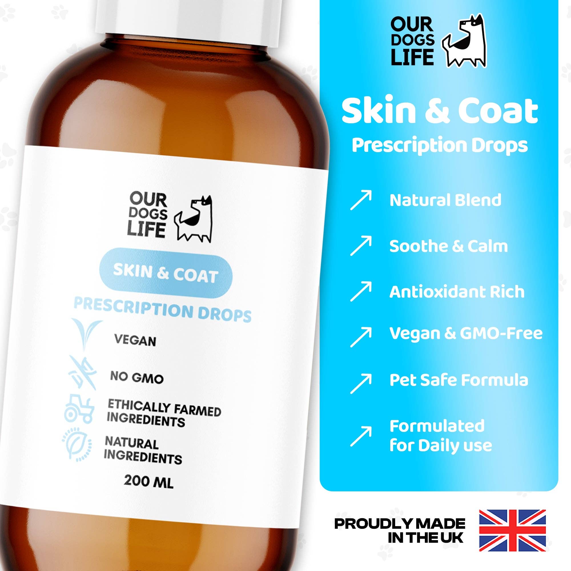 OurPetsLife – wholesale Pet supplement – Dog – Dog Skin & Coat Supplement2