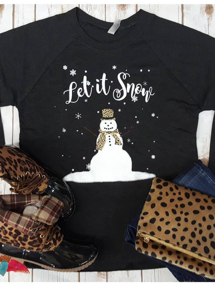 Let It Neve Raglan per la vendita all'ingrosso da parte di Plain Apparel Tees