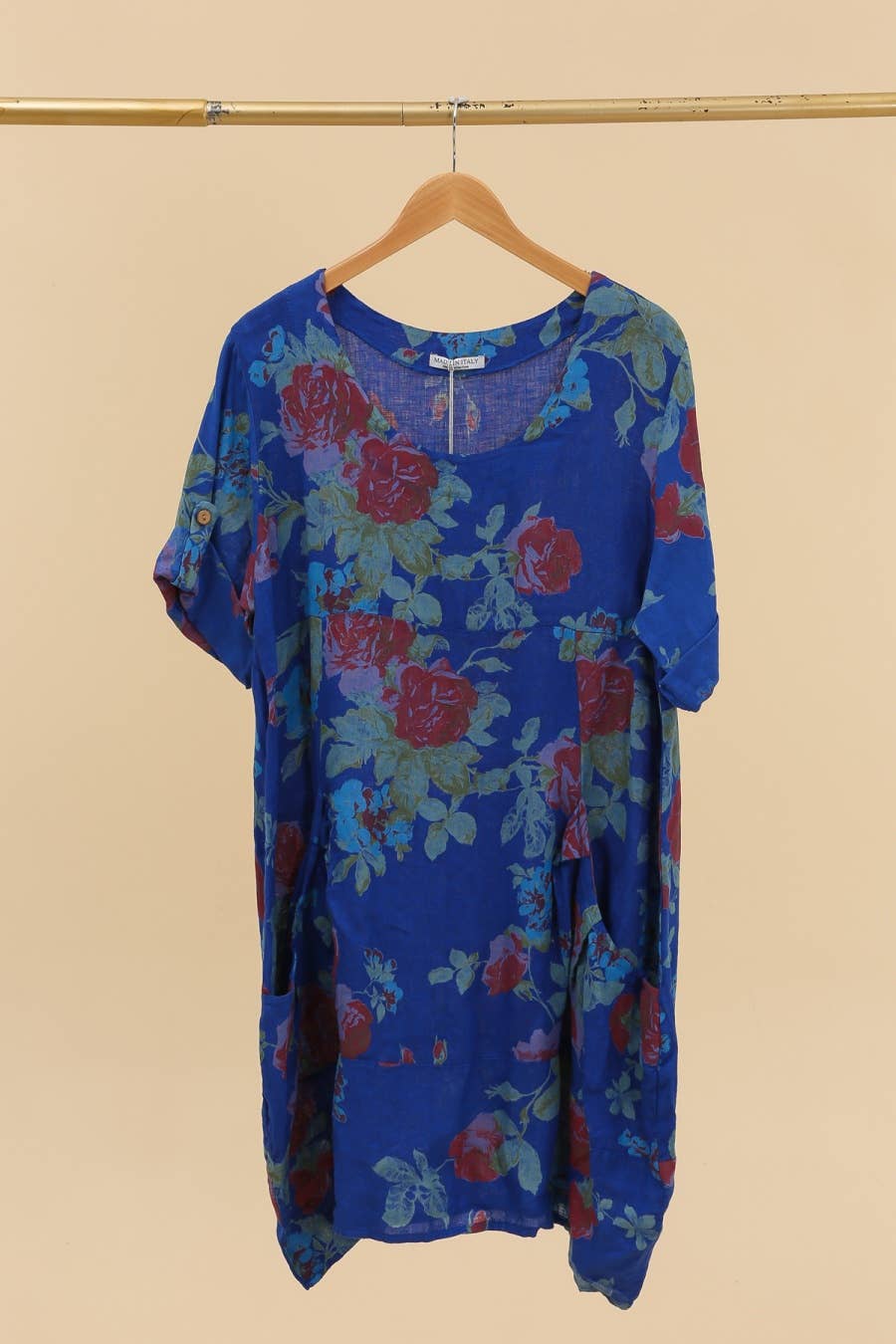 la maison des fibres naturelles – wholesale Klänning - Dam – Klänning i 100 % linne med blommönster 32409