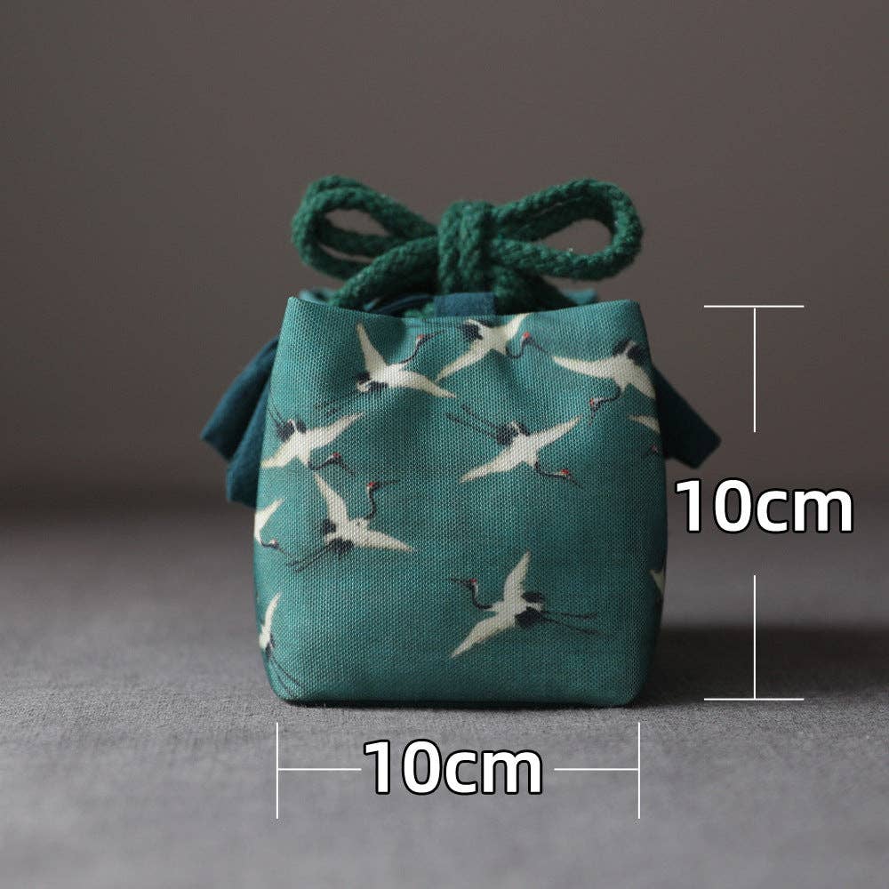 Gohobi （We cover U.S. import duties） - Wholesale Storage Bag - Gohobi Birds Mountains Rivers Teaware Storage Travel Bag Shifuku32