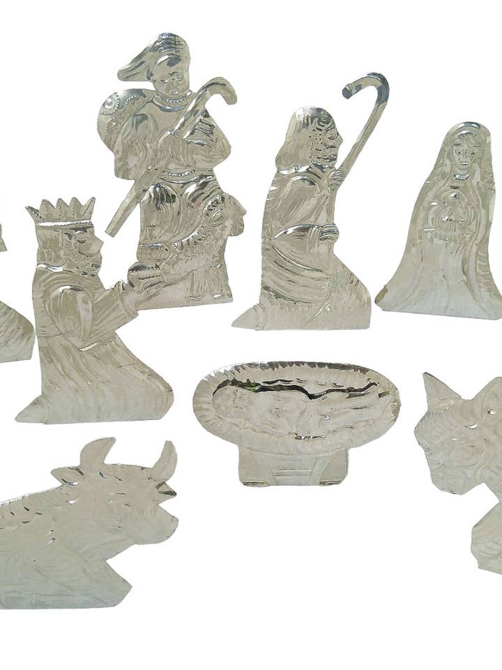 10 Piece Tin Nativity Set for wholesale by Sedona Spirit