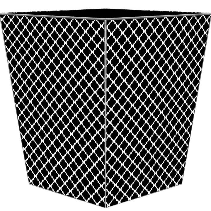 WB2602 - Chelsea Black Wastepaper Basket for wholesale by Marye-Kelley