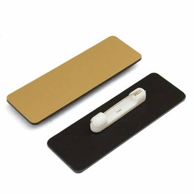 All Quality - Wholesale Magnet - Name Badge Blanks with Pin - 10 Pack - 1" X 3" - 1/8 Round Corner