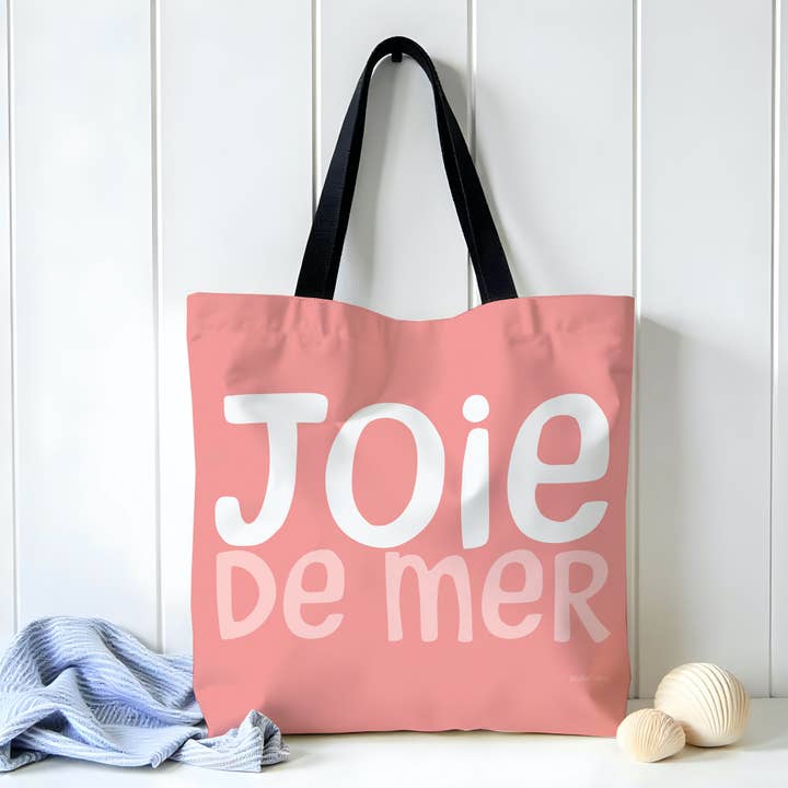 Borsa Tote Costiera Francese Joie de Mer – Ispirata alla Spiaggia Rosa per la vendita all'ingrosso da parte di Atelier Vero Wholesale