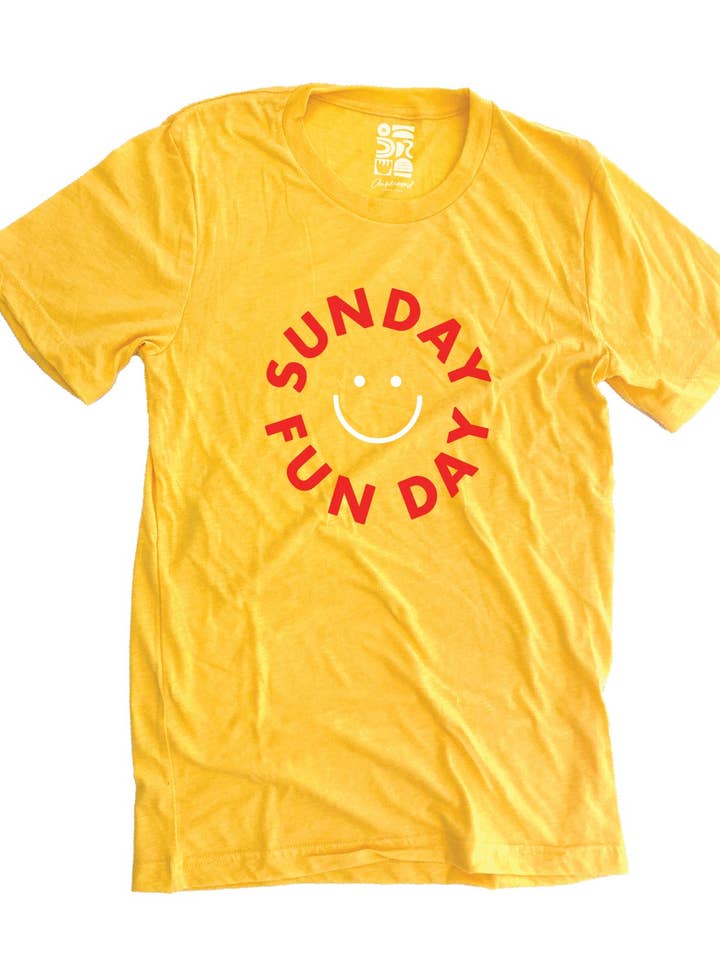 Ampersand Design Studio - Wholesale Screen Printed T-Shirt - Unisex - Happy Sunday Funday T-Shirt