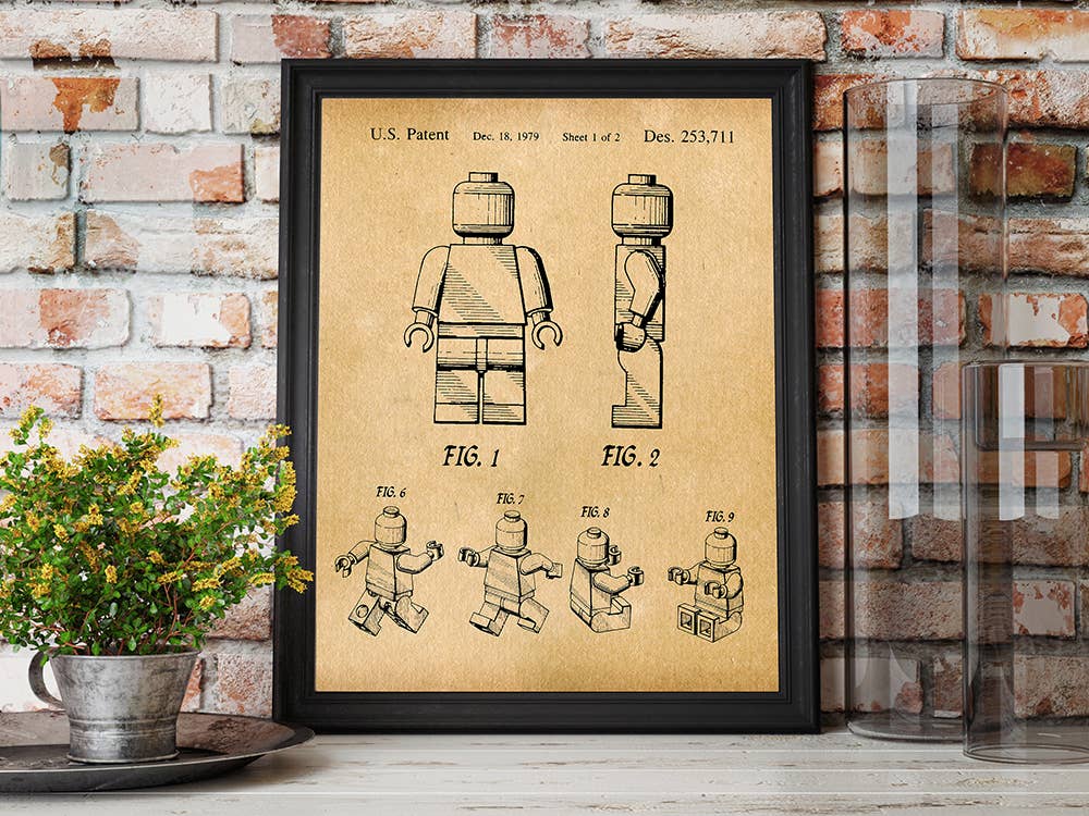 Fresh Prints of CT - Wholesale Art Print - Lego Man 1979 Patent Art Print  - Toys and Games5