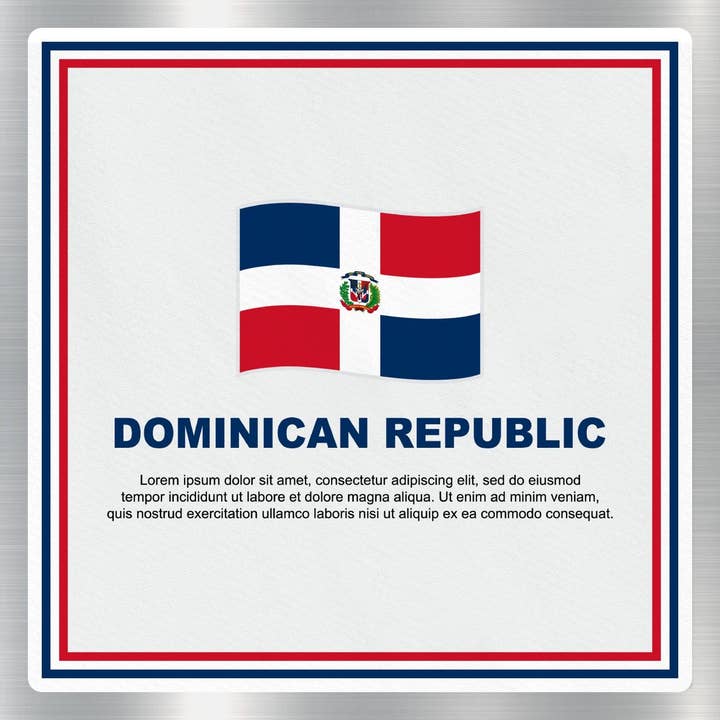 Dominican Republic Travel Sticker for wholesale by GraffMerch.com