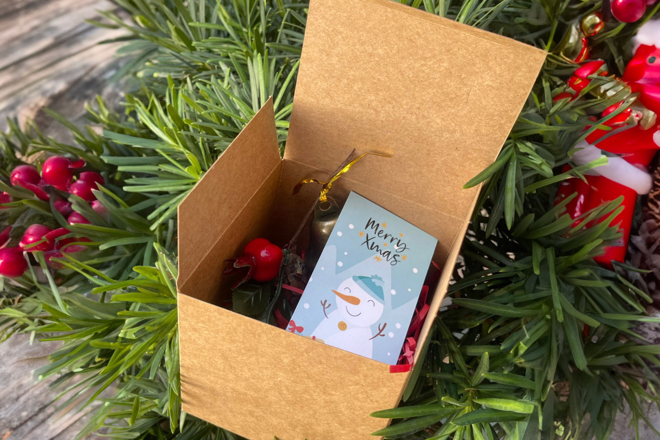 Plantish - Wholesale Gift Tag Label - Frosty Blue Christmas Tag, Sticker | Christmas Card & Label5