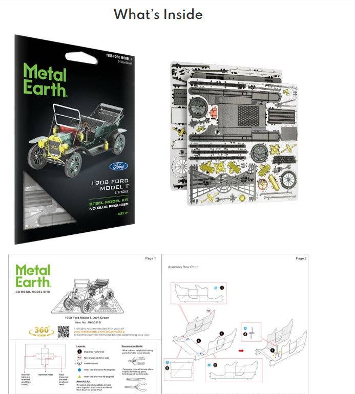 Metal Earth - Wholesale DIY Craft Kit - 1908 Ford Model T vehicle - Dark Green
