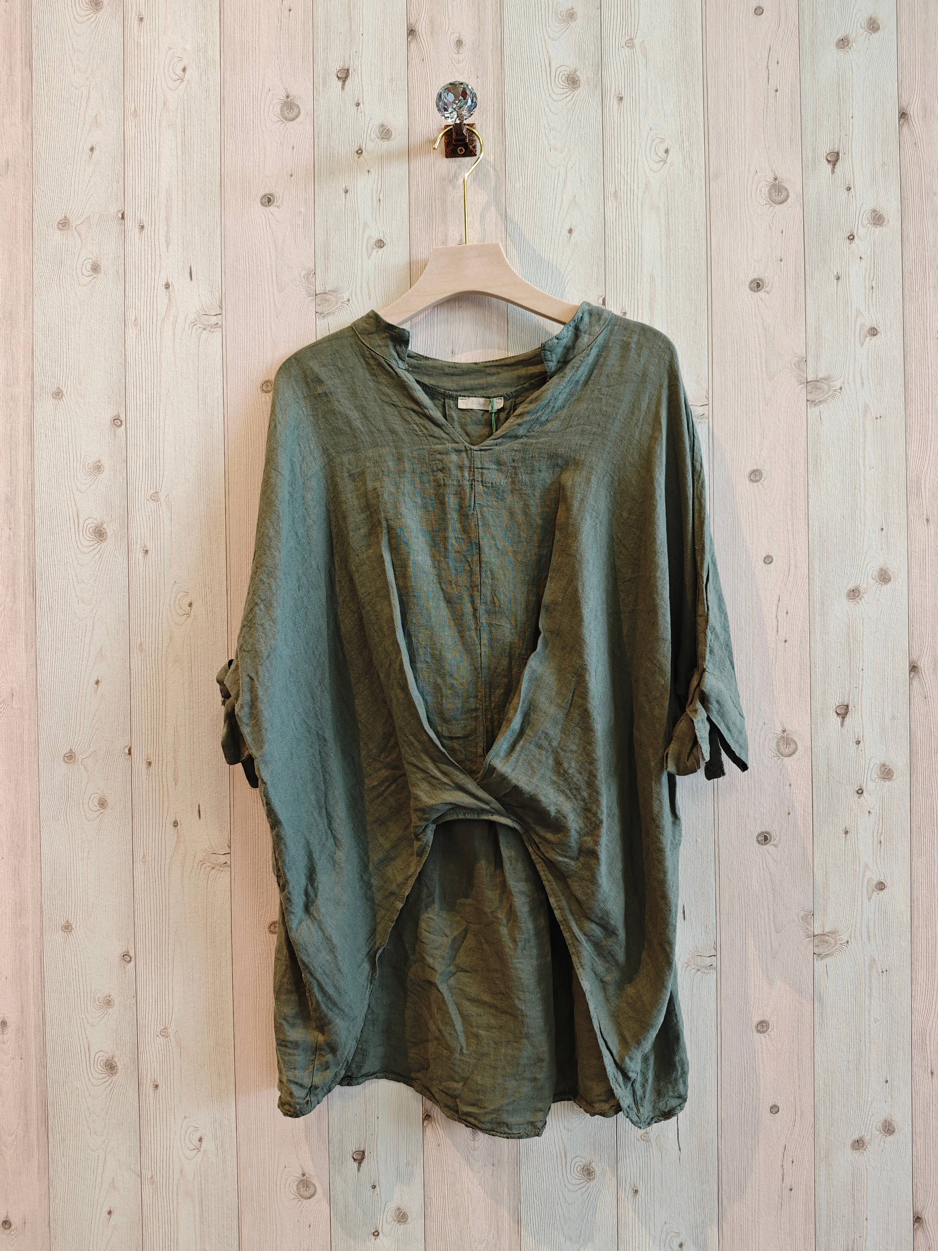 Linen & More - Wholesale Blouse - Women's - REF 994 100% LINEN BLOUSE WITH TWO SIDES12