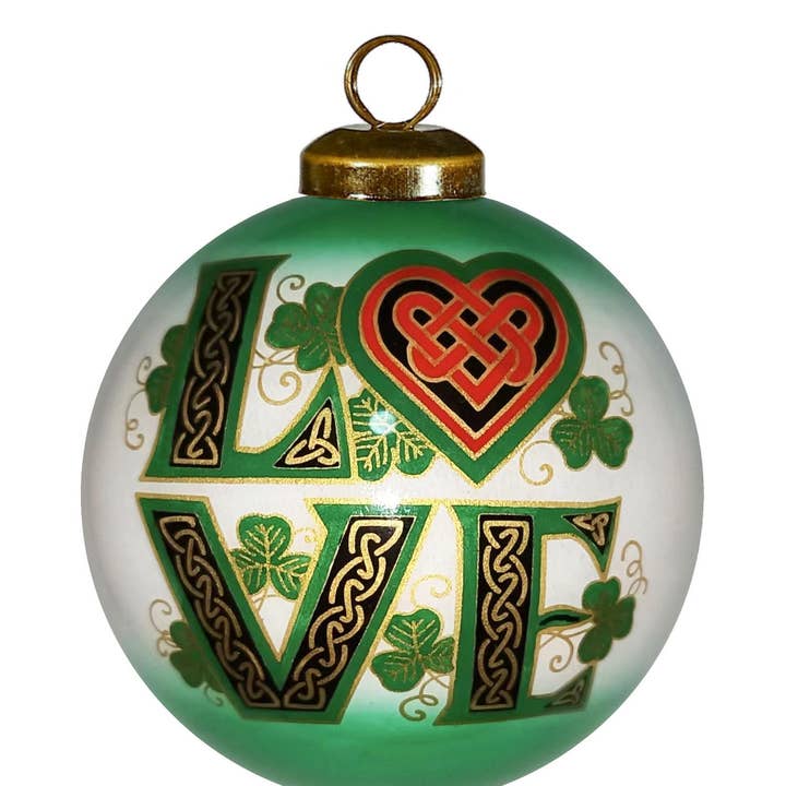 Inner Beauty Gifts - Wholesale Ornament - Irish Love Glass Ornament0