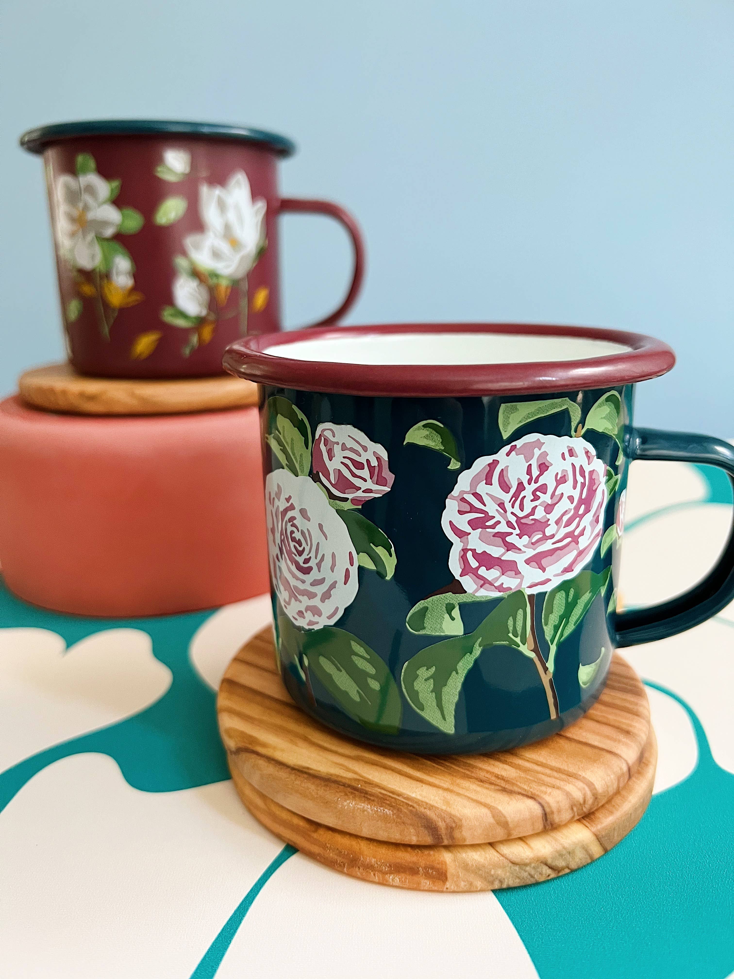 Cate Paper Co. - Wholesale Coffee Mug - Floral Enamel Mug5