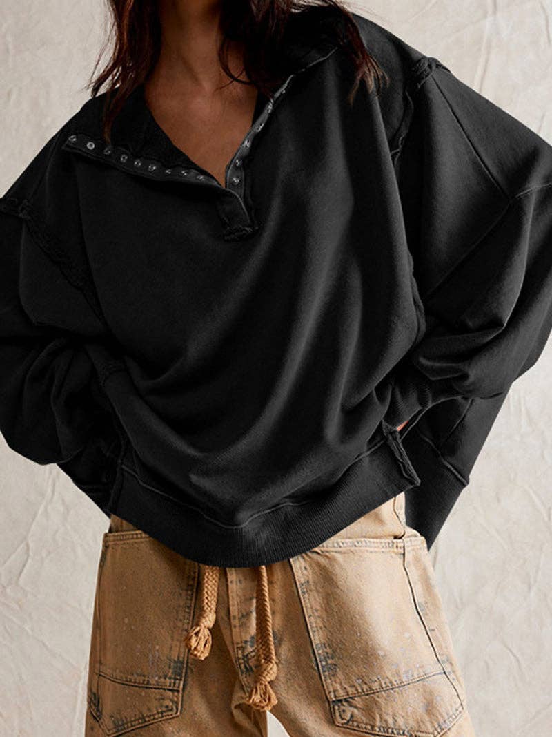 safistyle - Wholesale Button Down Shirt - Women's - Oversized Button-Up Top0