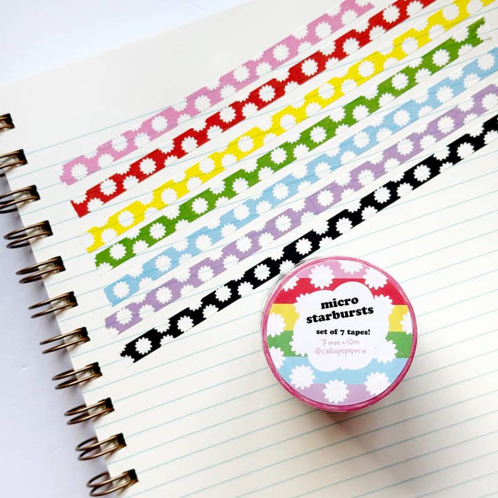 Conjunto de Cintas Washi Estrechas de Micro Estrellas para venta al por mayor de Calliope