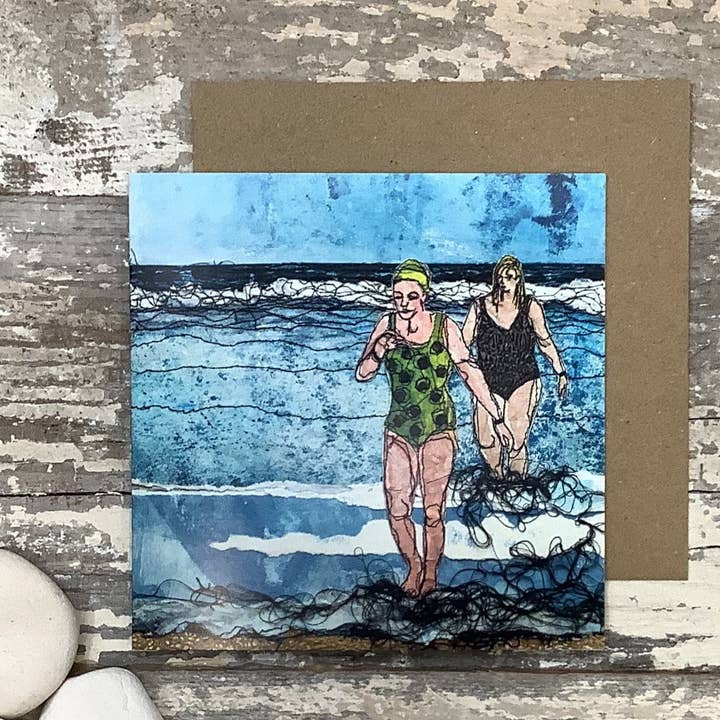 SEA SWIMMERS ONE Greeting Card for wholesale by frankiecreithart