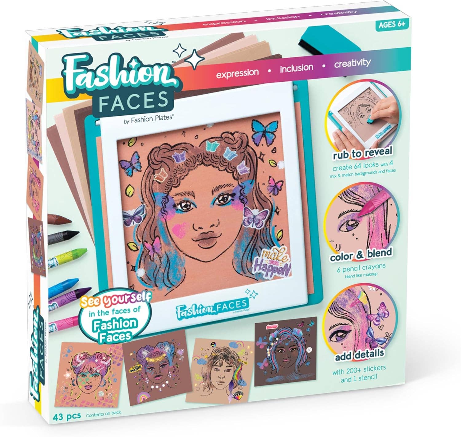 Play Monster - Wholesale Craft Supplies - Fashion Faces Mix & Match Fashion Designer Kit for Kids1