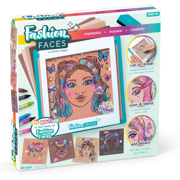 Play Monster - Wholesale Craft Supplies - Fashion Faces Mix & Match Fashion Designer Kit for Kids1